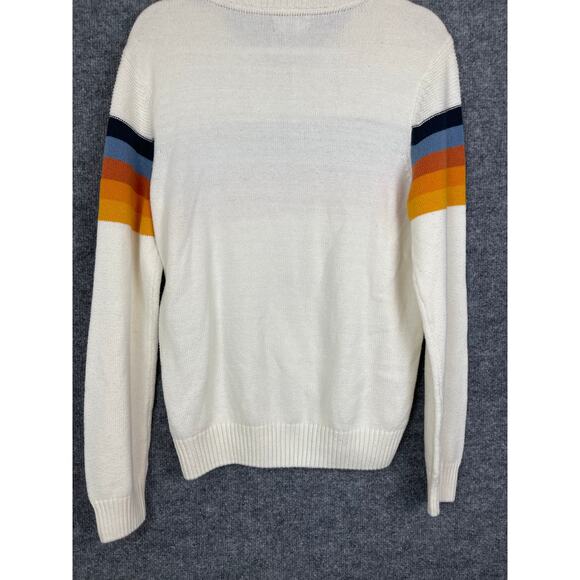 Urban Pipeline Sweater Women's Medium Cream Multi Color Strips Long Sleeve - Picture 7 of 15